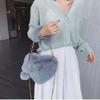 Neue Herzform Tasche Damen Plüsch Clutch Fashi Kunstpelz Tragetaschen Achseltaschen Party Schultertaschen Damen Handtasche