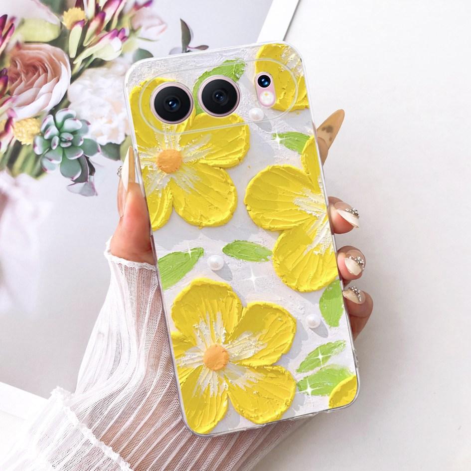6.55" For Honor 500 5G Case Fashion Flower Bowknot Soft Slim Silicone Phone Cover For Honor 500 Pro Funda MEY-AN00 Honor500 Capa