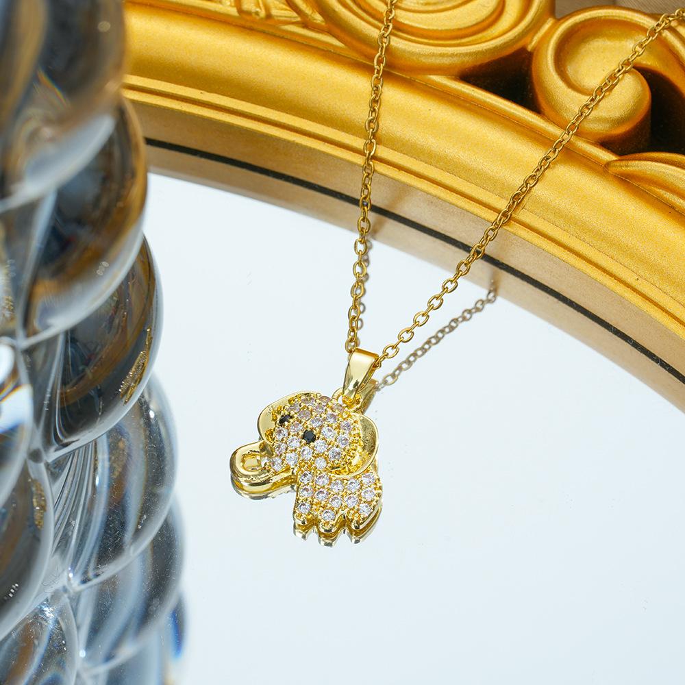 Little Elephant Necklace for Girls Niche Design Sense Elephant Pendant Collarbone Chain