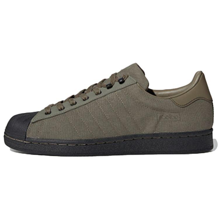 Adidas Originals Superstar Series Canvas Breathable Low-Top Skate Shoes Men Sneakers Army-Green FW6015