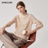 ZhaoJun Women's Half-High Collar 100% Cashmere Pullover Sweater
