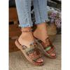 Mehrfarbige Fransen-Slipper in Übergröße für Damen für legere Sommer-Strandkleidung