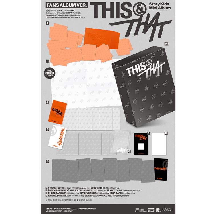 [POB] Stray Kids (SKZ) [THIS & THAT] Mini Album (FANS ALBUM Ver.)