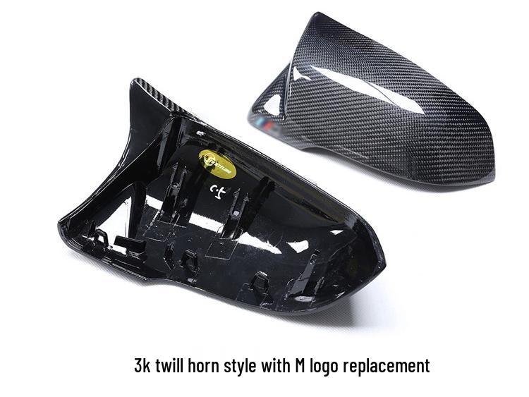 Carbon Fiber Rearview Mirror Shell Cover for BMW 1, 2, Z4, X1/X2 - Models F48, 52, 39, G29 Horn Replacement