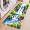Schöne Wasserfall-Grünlandschaft Fußmatte Eingangsteppich Küchenmatte Badezimmerteppich Teppiche für das Wohnzimmer
