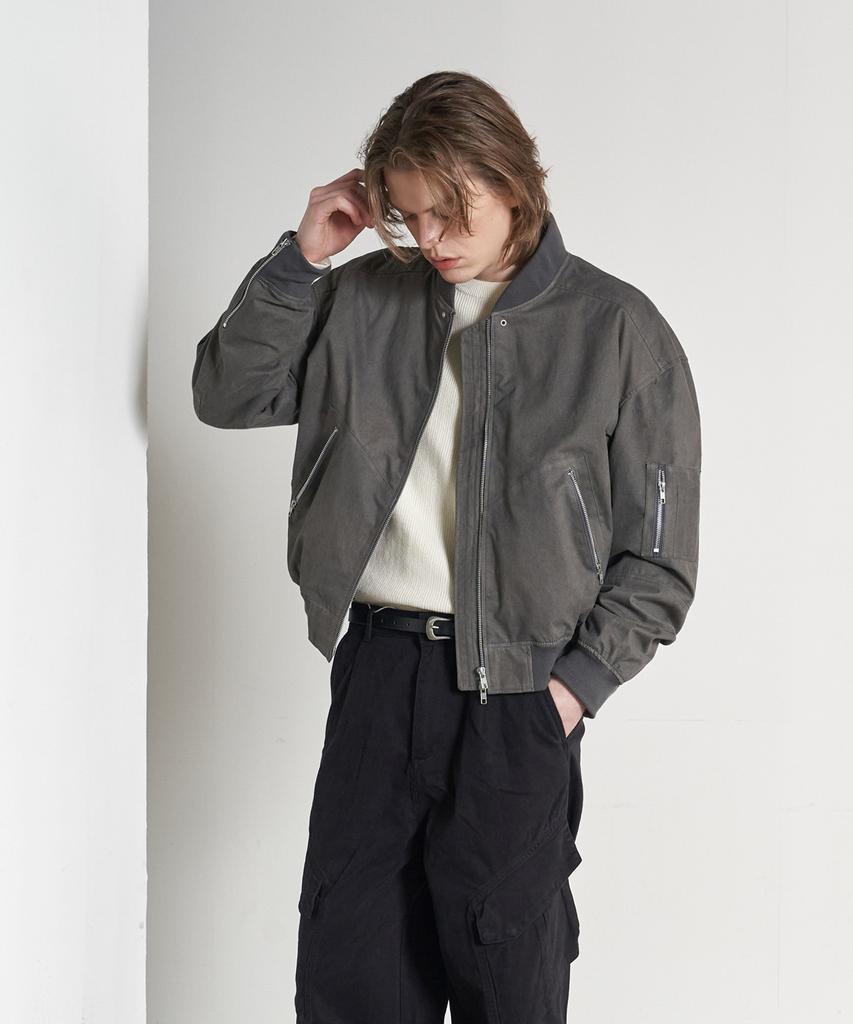Sperone Military Ma-1 Utility Bomber Jacket (Charcoal)