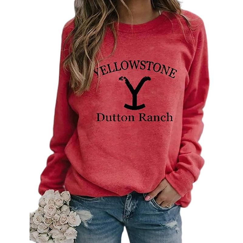 Women's Graphic Crew Neck Sweatshirt Long Sleeve Loose Casual Western Pullover