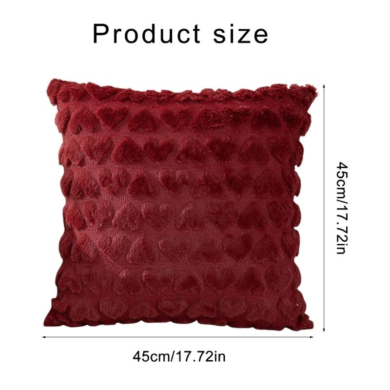 Love Heart Throw Pillow Cover, Comfortable Touch Sofa Cushions Cover Easy Cleans for Bedroom Sofa Office