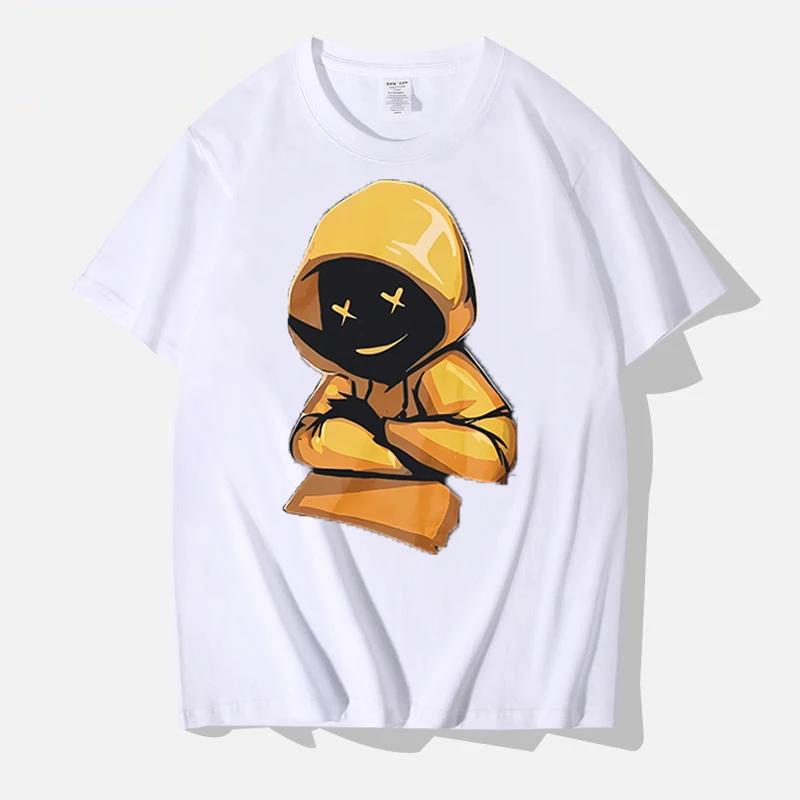 

Women Men s Smile Face In Yellow T-shirt Summer 3D Print Trendy Casual Round Neck Short Sleeve Cotton T-shirt For Spring Summer 4XL