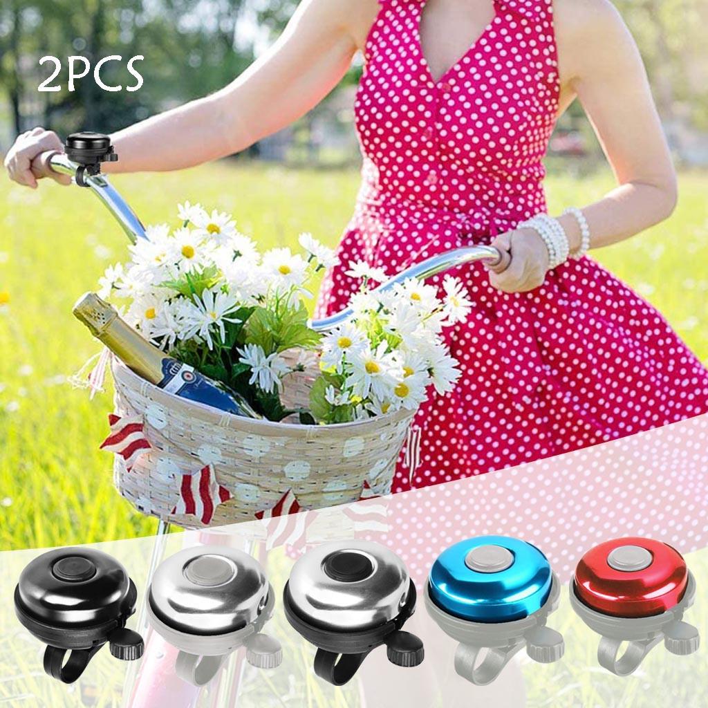 2pcs Right Hand Bicycle Bike Bell Aluminum Loud Crisp Clear Sound Adults Kids