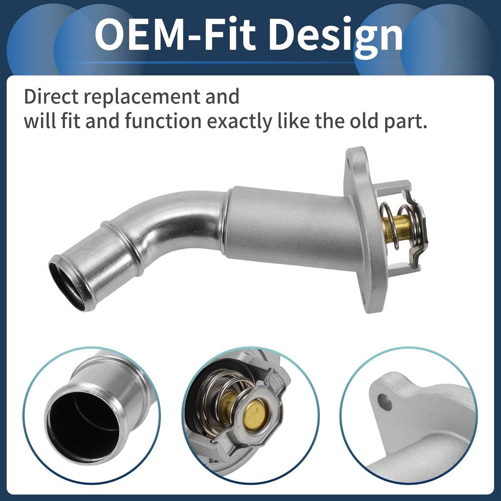 Aluminum Alloy Thermostat for Buick Rainier 4.2L 2004-2007 Engine Coolant Thermostat Housing Assembly for Chevrolet Trailblazer 4.2L 2002-2009 for