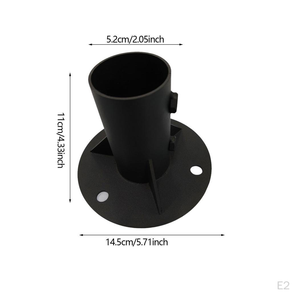 Concrete Mounted Base for Round Fence Posts with Screws Lighting And Fencing
