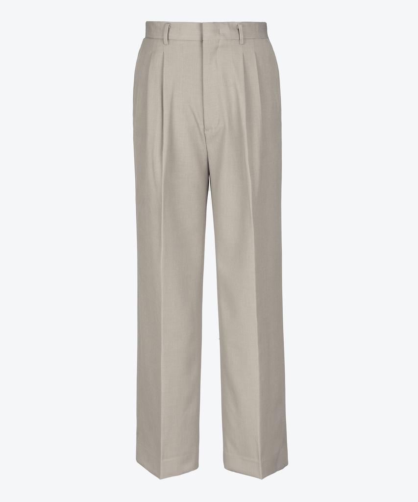 Legasi All Season Double-Pleat Wide Elastic Slacks - Beige