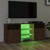 VidaXL Meuble TV avec lumières LED Chêne marron 120x30x50 cm, meuble TV, meuble HiFi, centre de divertissement, meuble 815716