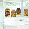 Self-Adhesive Sunflower Wall Sticker Rustic Wooden Signs English Decorative Painting  Restaurant