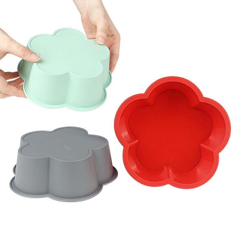 Flower Shaped Cake Pan Nonstick Kitchen Silicone Cake Molds For Cheese Chocolate Baking Pans Dessert Mold Freezer Safe