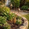Rustic Three Calla Lilies Sculpture Iron Art Floral Stake Ornament  Outdoor Yard