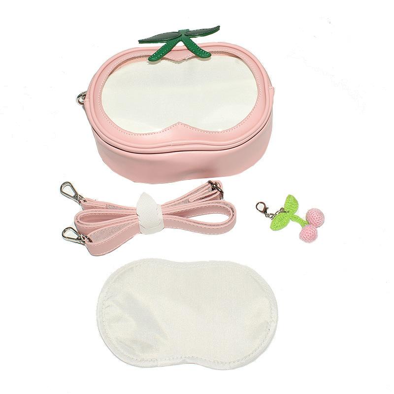 

Fashionable Personalized Itabag Sweet Cute Apple-shaped Tote Bags Hot Seller Versatile Transparent Large Capacity Crossbody Bags 21x8.5x13.5cm рожевий