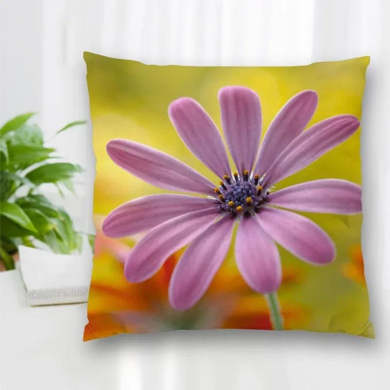 Hot Sale Best Gift Floral Daisy Square Decorative Pillowcase
