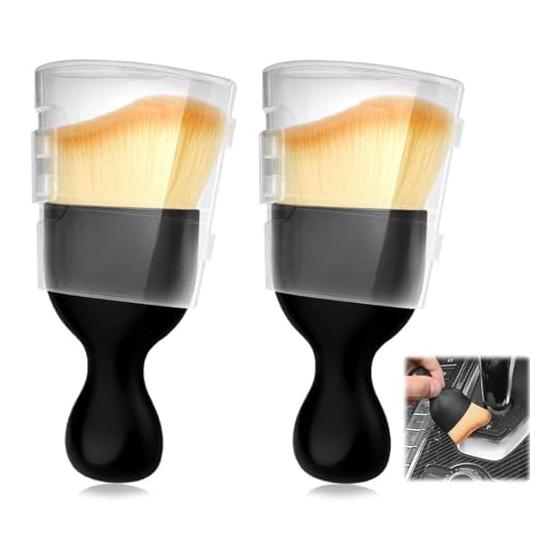 2 Pieces Car Interior Cleaning Car Dust Removal Car Wash Brush Car Dust Removal Car Interior Cleaning Goods Detailing Soft Ventilation Vent Cleaning