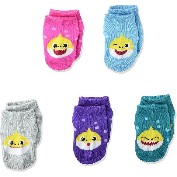 Nickelodeon baby-boys Baby Shark 5 Pack Shorty Socks 12-24 Months
