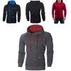Cozy Men's Autumn Winter Hoodie Hooded Sweatshirt With Drawstring And Full-zip Closure