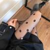 Japanese Black Polka Dot Jacquard Tights for Women