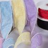 Pearl Pleated Gradient Ribbon 4cm Width 5 Yards Length Bubble Ribbon Edge Trim Embroidery Lace Snow Ribbon Cake Packaging