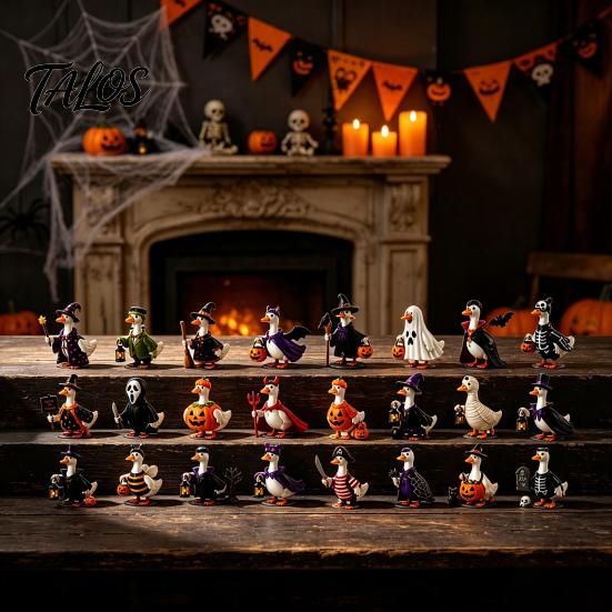 Small Halloween Gifts Goose Advent Calendar 2026, 24 Day Countdown with Unique Prizes Acrylic Duck Ornaments, Collectible Gift for Kids Teen
