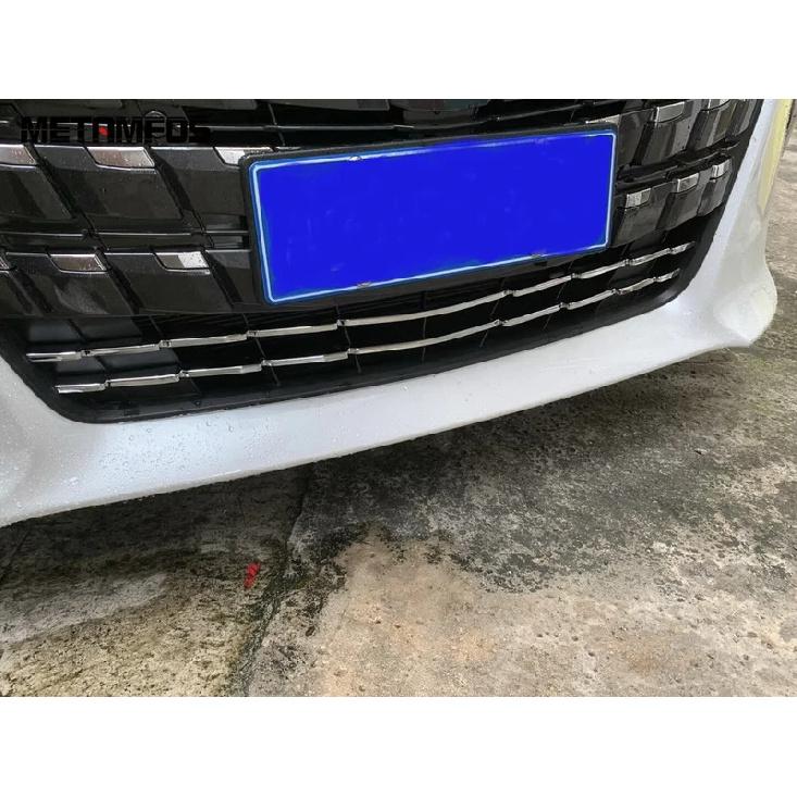 For Toyota Alphard Vellfire 2024 2025 2026 Chrome Front Bumper Grille Racing Grill Molding Trim Sticker Accessories Car Styling