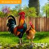 2D Flaches Hahnen- und Hennen-Acryl-Gartenstecker, Hofeinsatz-Dekoration für Garten, Topfpflanzen, Rasen & Gartenarbeit