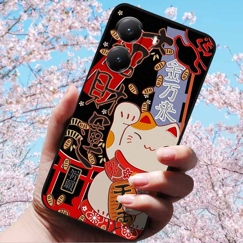 For Xiaomi Poco X7 Pro 3D Relief Flower Emboss Soft Silicone Case Cartoon Painted Back Cover for Poco X7 Pro with 3D Relief Case