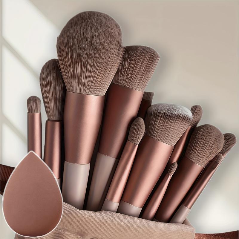 13-teiliges Make-up-Pinsel-Set: Puder, Lidschatten, Lippen, Concealer, Rouge, Foundation Pinsel mit weichen Borsten für Anfänger