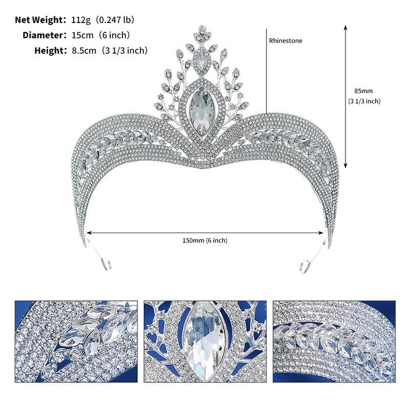 New Style Luxurious Bridal Crown Exaggerated and Versatile Ethnic Style Dance Headdress Alloy Rhinestone Large Crown