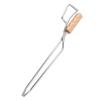 Stainless Steel Fireplace Tongs with Wooden Handle Multifunctional Long Firewood Tong for Fire Pit