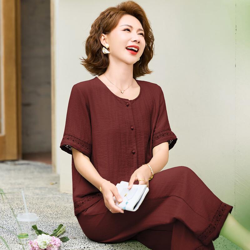Women's Lightweight Elegant Blouse & Wide-Leg Pants Set