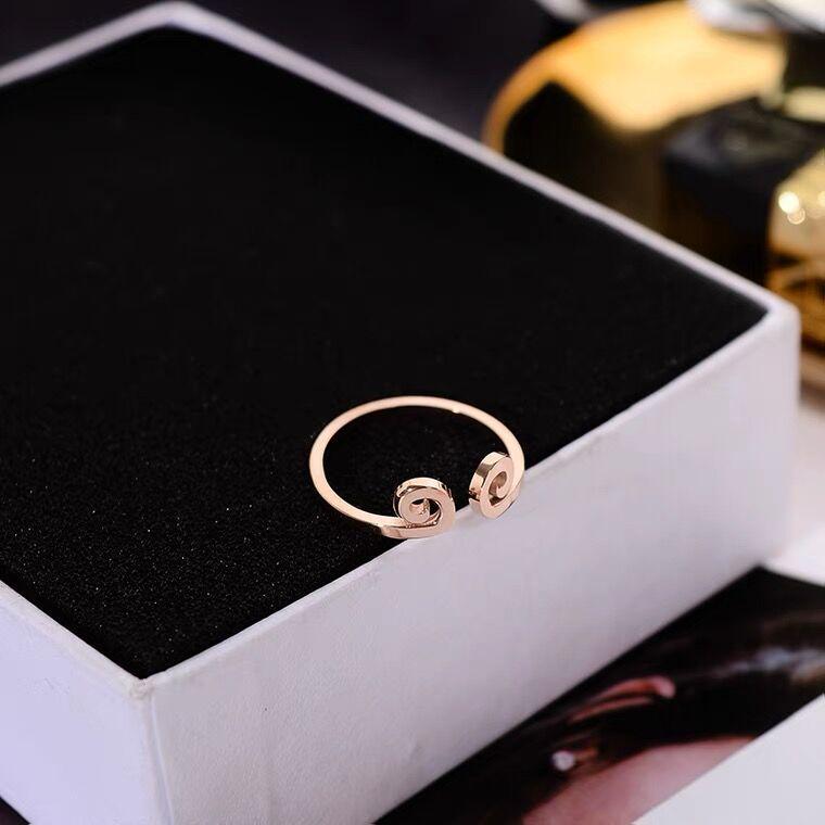 

Korean Style Titanium Steel Couple Rings: Love You for Ten Thousand Years Fashion Finger Ring for Women & Students Size 5 розового золота