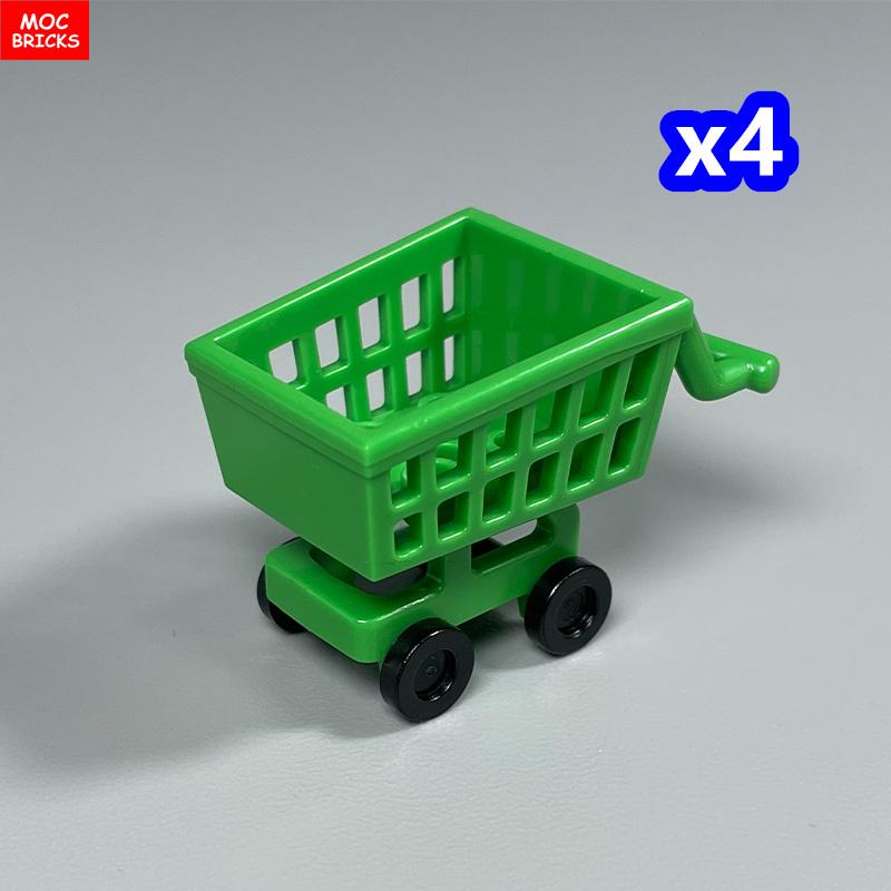 MOC Bricks Container Series Display Box Bucket Basin Pot Pack Basket Attachments Assembled Constructing Blocks Playthings Children Gift