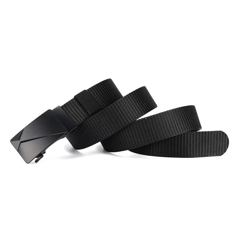 Men's New Belt Automatic Buckle Durable Nylon Tactical Braided Belt Middle Aged and Young Outdoor Trousers