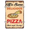 Vintage Metal Tin Sign Pizza Party Wall Decor Retro Kitchen Cafe Bar Home Plaque