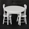 Doll House Accessories 3PCS Table Chair Simulation Furniture 1:12 Photograph Props