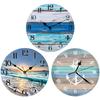 1pc Stylish And Silent Beach Blue Wall Clock For Your Kitchen Battery Not Included Home Decor Parts Accessories