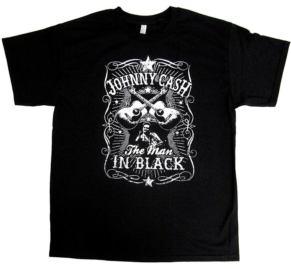 

JOHNNY CASH T-shirt Man In Black Guitar Country Blues Rock Tee Adult Men s New Unisex T-Shirt L