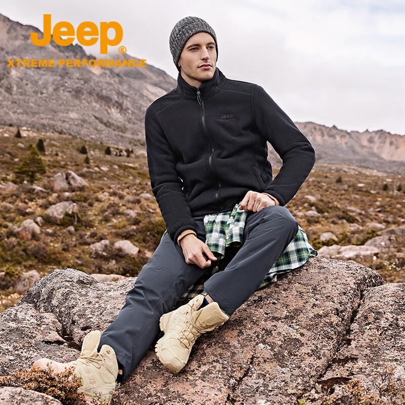 Jeep Men's Outdoor Thickened Fleece Jacket