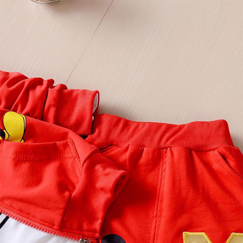 3PCS Jungen Mädchen 0-4 Jahre alt Cartoon Gedruckt Langarm Kapuzenjacke T-Shirt Offene Hosen