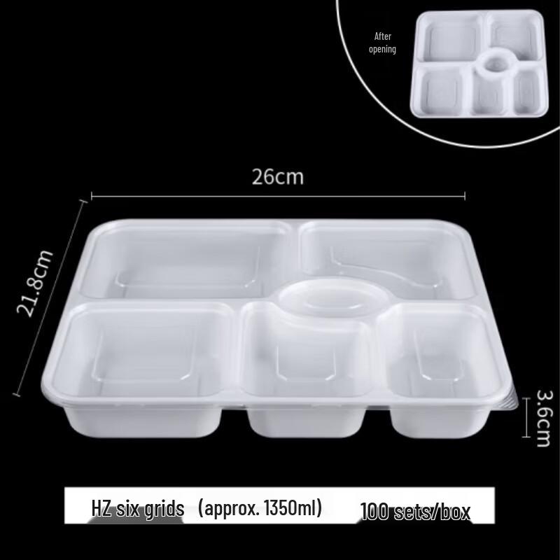 Einweg-Mehrfachfach-Lunchbox-Set