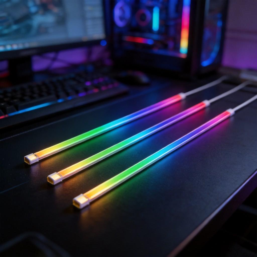 Rgb Gaming Pc Case Lighting Strip With 5v Three Pins For Dynamic Color Effects