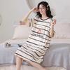 Summer Women Dress Large Short-Sleeved Cartoon Nightdress with Cute Bear Graphic Vestidos