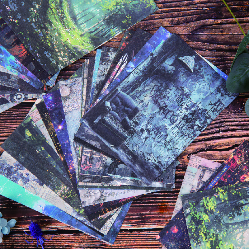 6 styles 60 pcs Time lapse series vintage theme material Paper DIY Collage Paper Scrapbooking Material handmade Diary Album