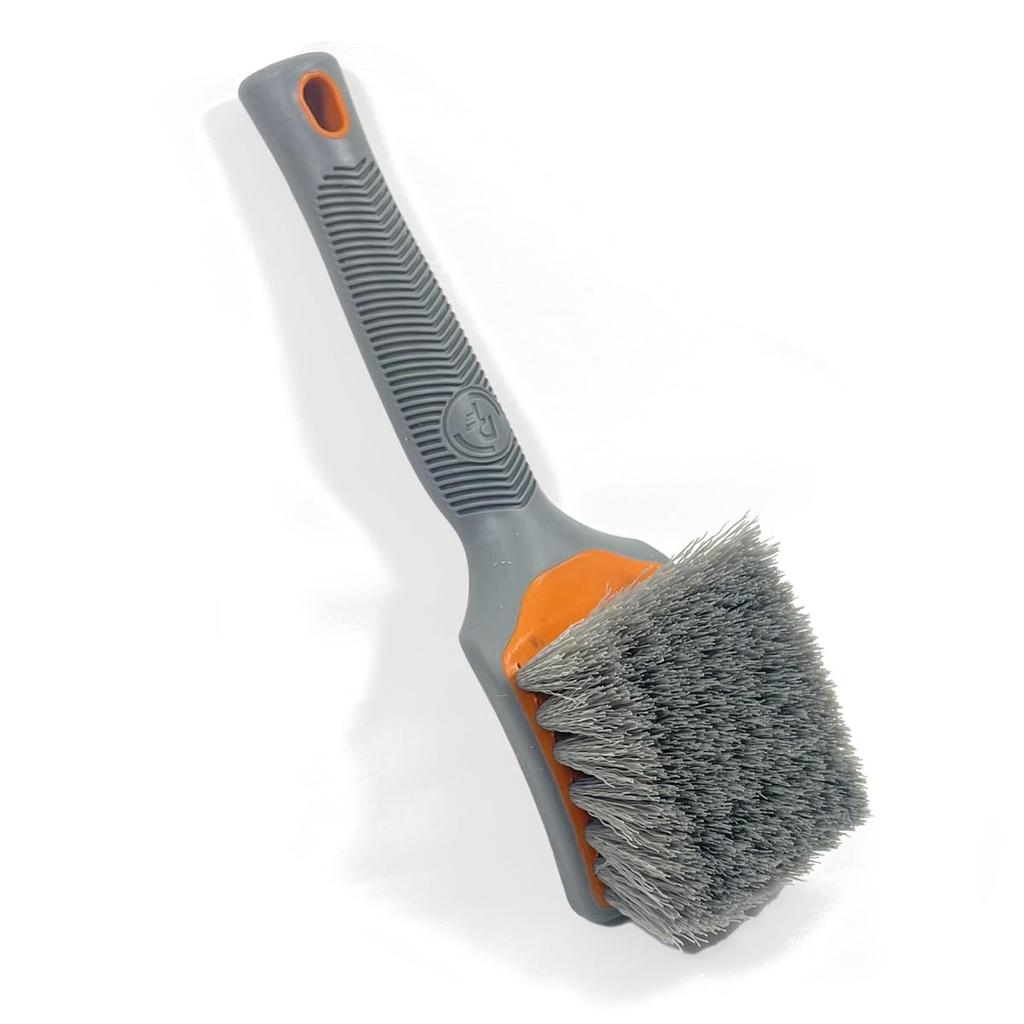 Detail Factory Tire Scrub Brush - Ergonomic Design for Easy Tire Cleaning Octane Solar Flare Orange x Gray